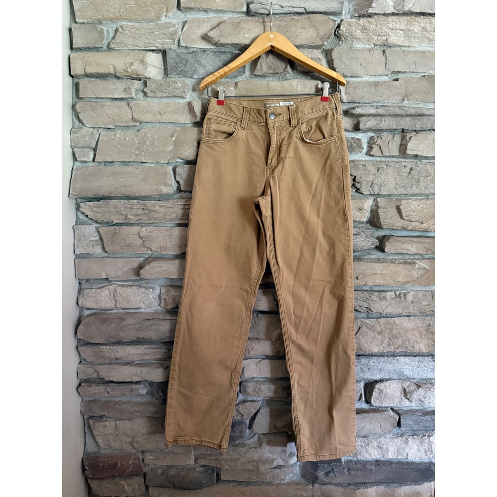 Carhartt Relaxed Fit Canvas Work Pants Brown BN2517-M Mens 28x32
